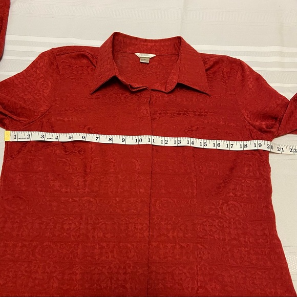 Christopher & Banks Womens Dressy Red Blouse - Excellent Condition size M - Picture 3 of 5